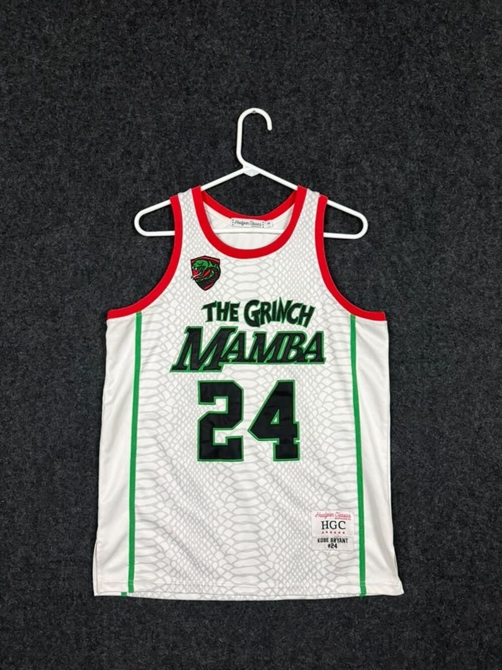 Headgear Classics Grinch Mamba Kobe Bryant #24 Jersey Men's S Basketball